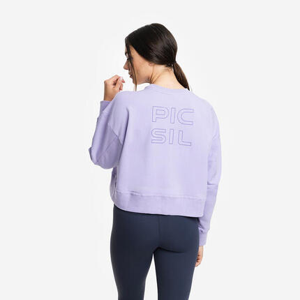 Sweat-shirt Femme Crop en Jersey Stretch
