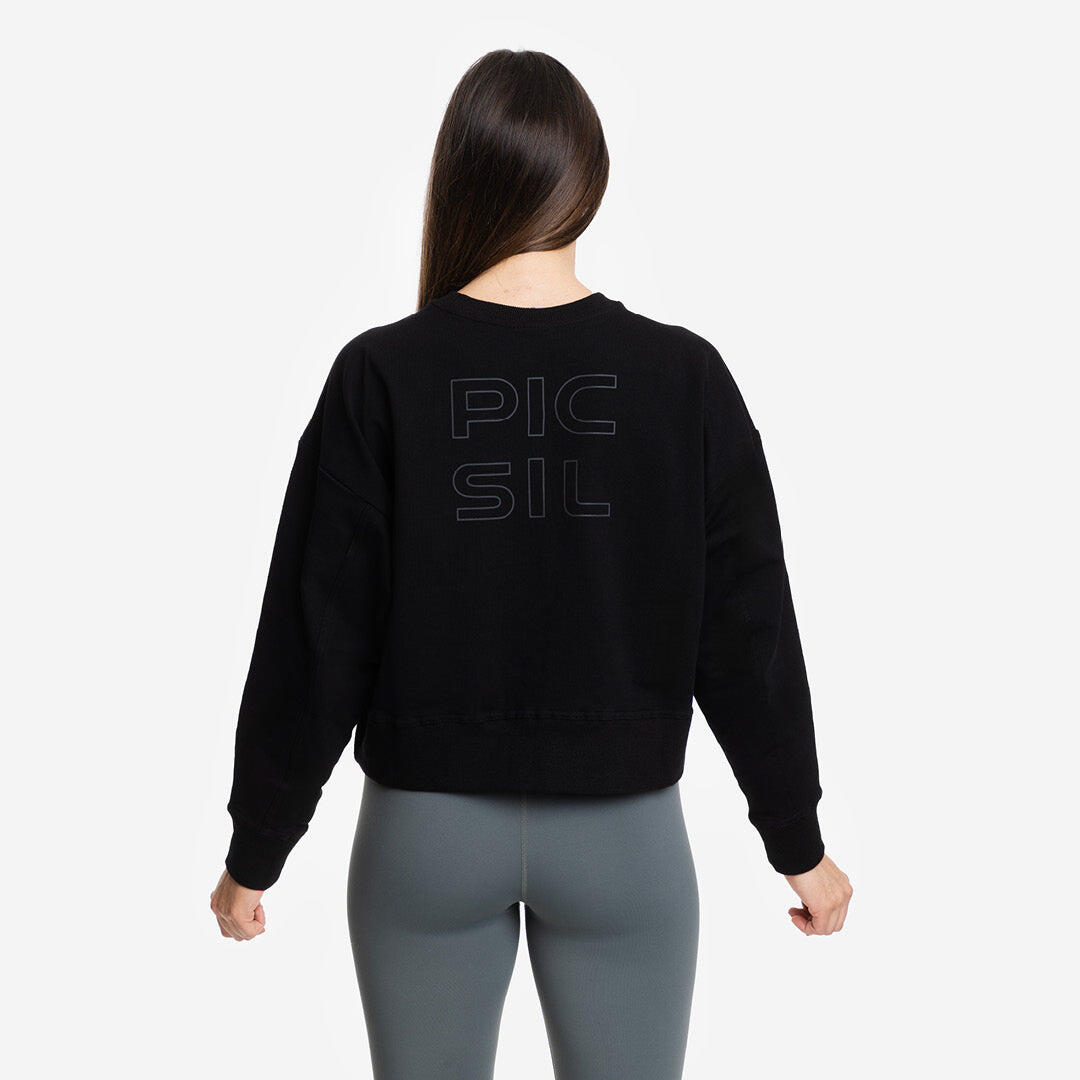 Sweat-shirt Femme Crop en Jersey Stretch 2/4