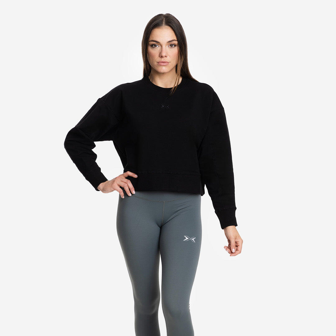 Picsil - Sweatshirt Femme Jersey Stretch - Sweat-shirt - Noir - 40 M - Decathlon