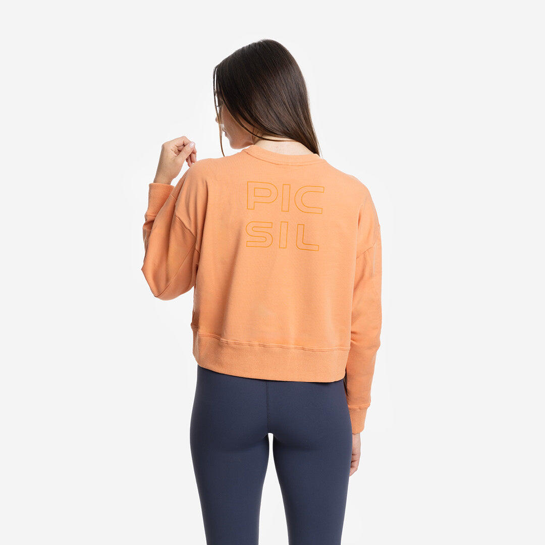 Sweat-shirt Femme Crop en Jersey Stretch 2/4