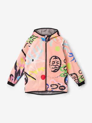 Softshell-Jacke mit Fleece für Kinder Basic, Aprikose, Fantasie