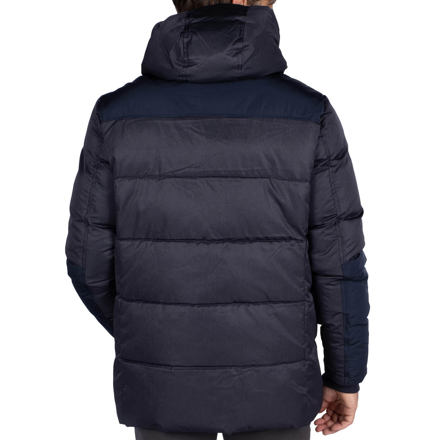 Parka team doublée fausse fourrure navy homme 2/7