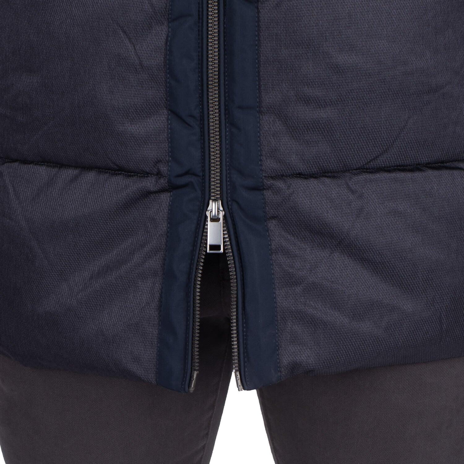 Parka team doublée fausse fourrure navy homme 5/7