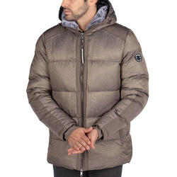 Parka team doublée fausse fourrure navy homme