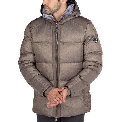 Parka team doublée fausse fourrure navy homme