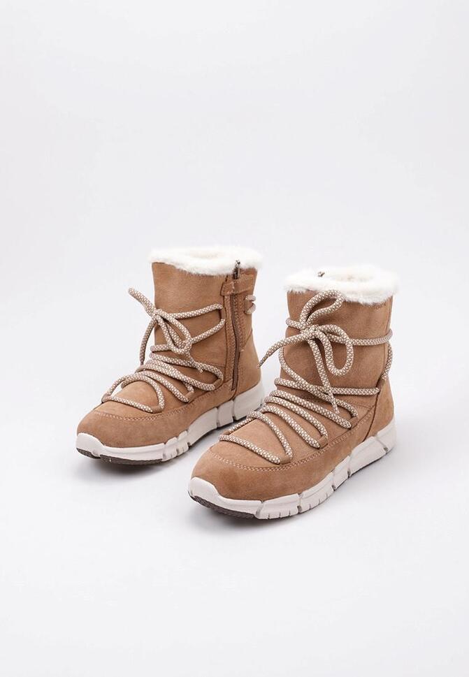 Buty GEOX J FLEXYPER GIRL B AB Jasnobrązowy