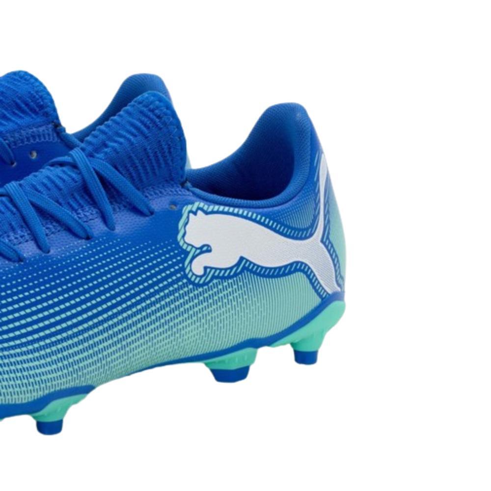 Botas de Fútbol Niño Puma Future 7 Play Mg Junior Color Azul y Blanco-108019-01 3/7
