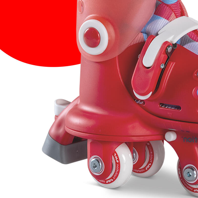 Rollers d'apprentissage évolutifs Twista skates rouge Pointure réglable (24-28)