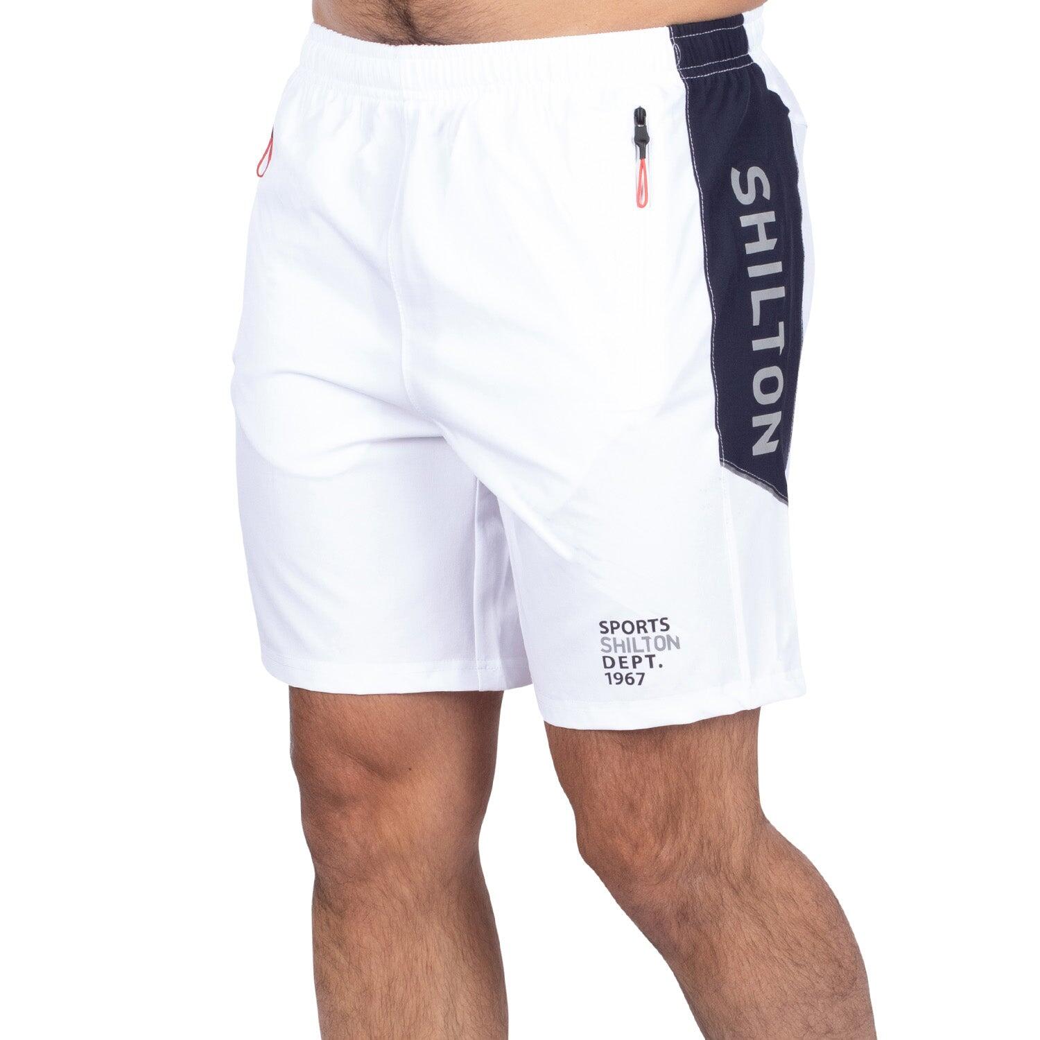 Shilton - Short Bicolore Sport Homme - Shorty De Running - Blanc - 52 2xl - Decathlon
