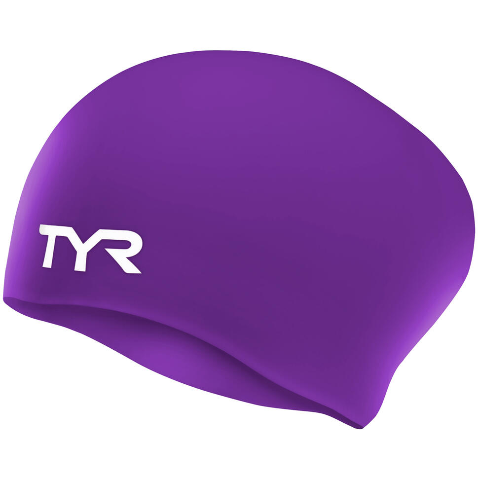 Czepek pływacki na długie włosy unisex tyr wrinkle-free long hair swim cap