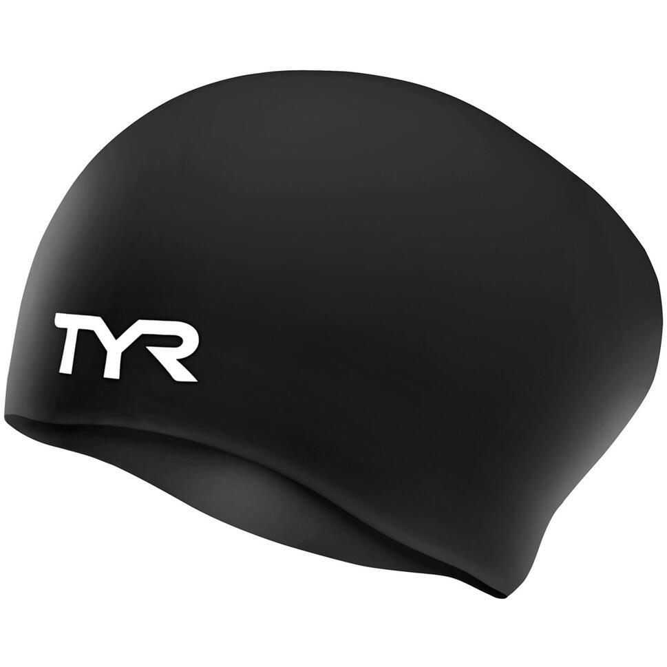 Czepek pływacki na długie włosy unisex tyr wrinkle-free long hair swim cap