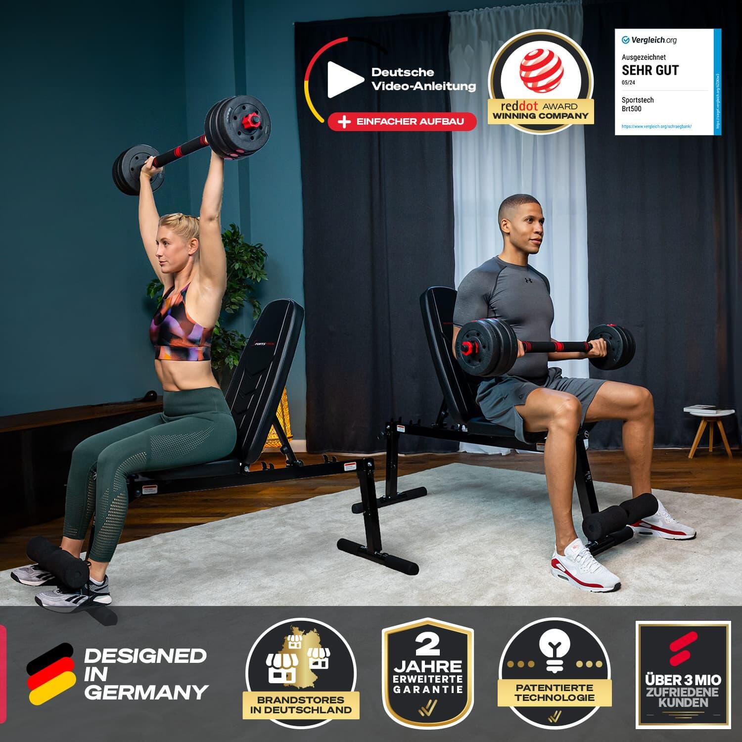 SPORTSTECH Banc De Musculation BRT500 - Pliable - 17+ possibilité d'exercices 7/7