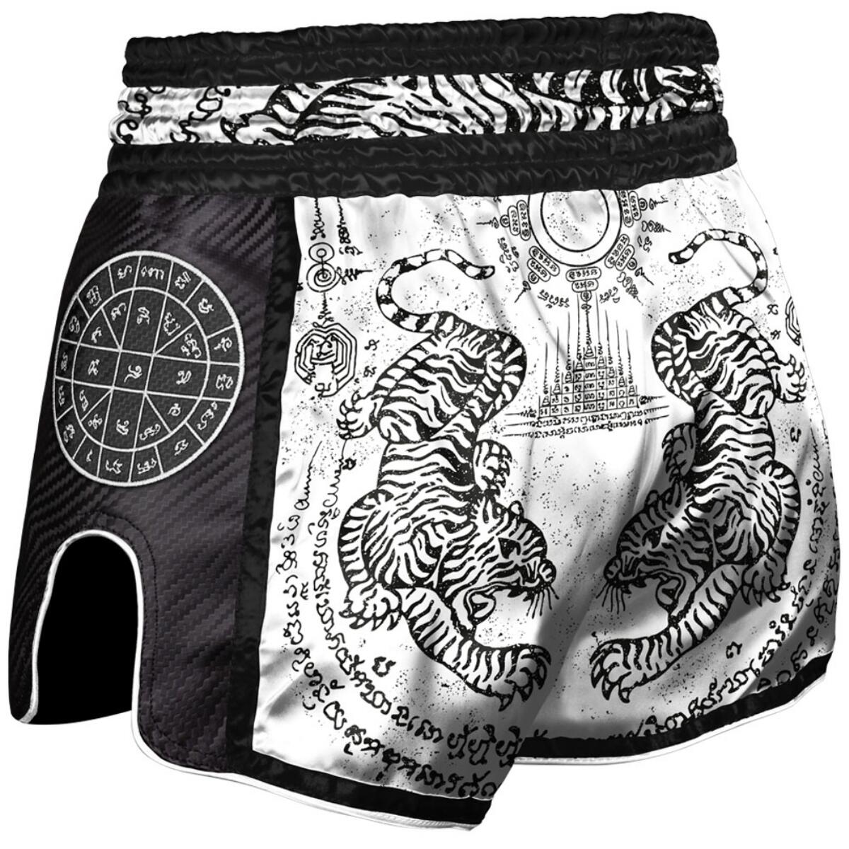 Thai boxing shorts 8 Weapons Carbon Sak Yant Tigers 2/8
