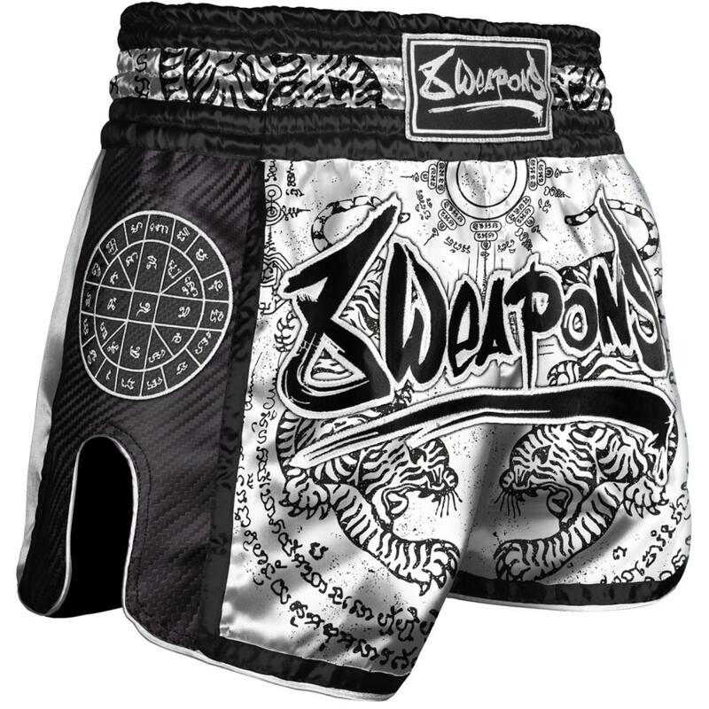 Muay Thai Shorts s Carbon - Sak Yant Tigers