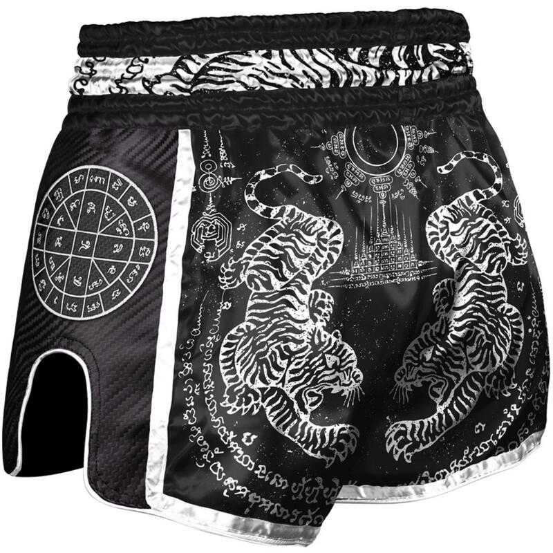 Muay Thai Shorts s Carbon - Sak Yant Tigers