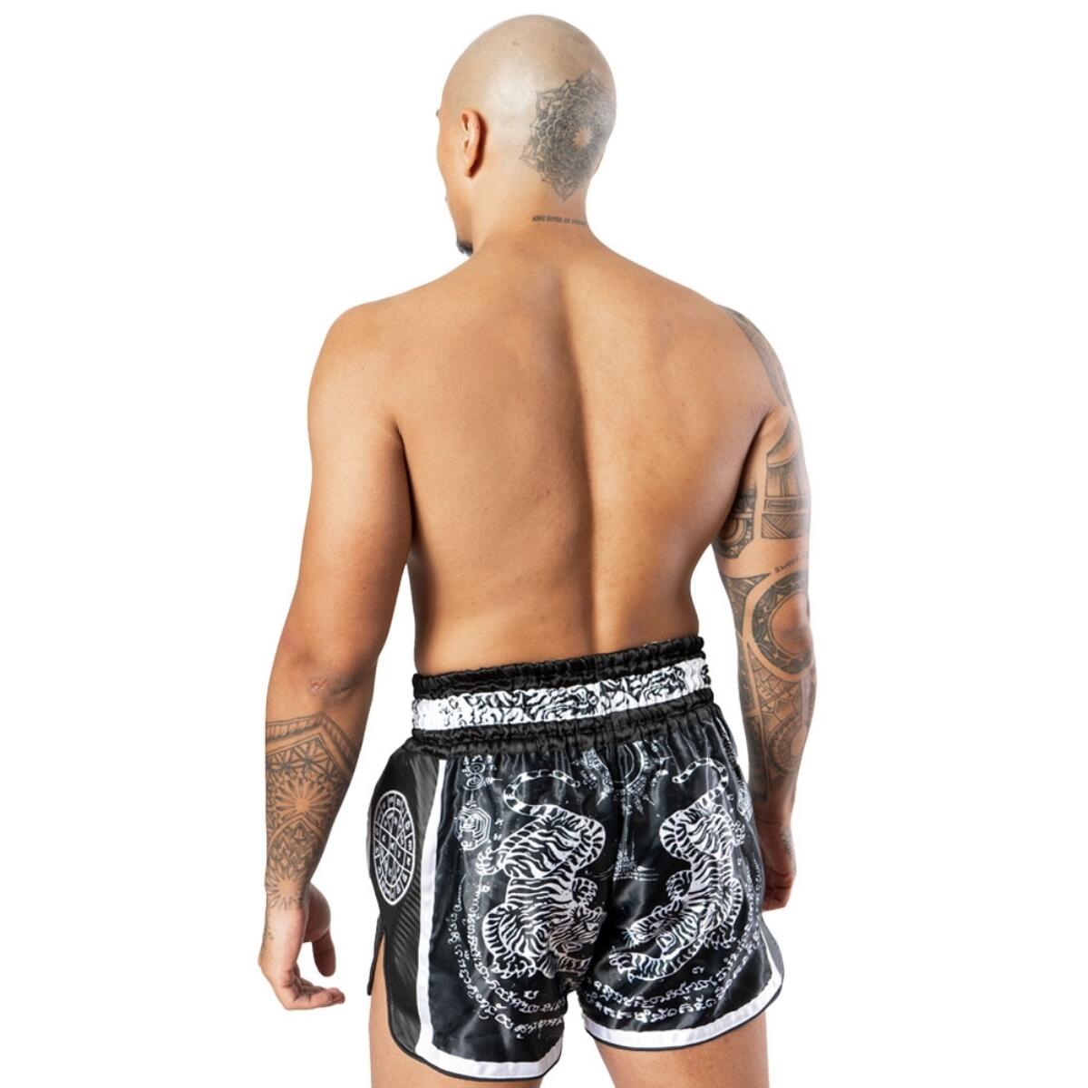 Muay Thai Shorts s Carbon - Sak Yant Tigers 7/7
