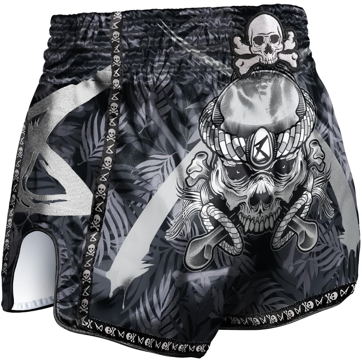 Pantaloncini da Muay Thai - Bone Island nero-nero XXL