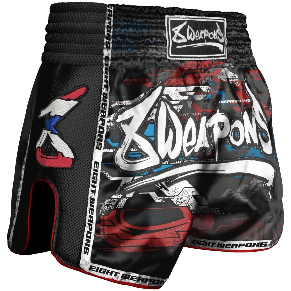 Pantaloncini da Muay Thai - Tagliati come una lama nero 2.0