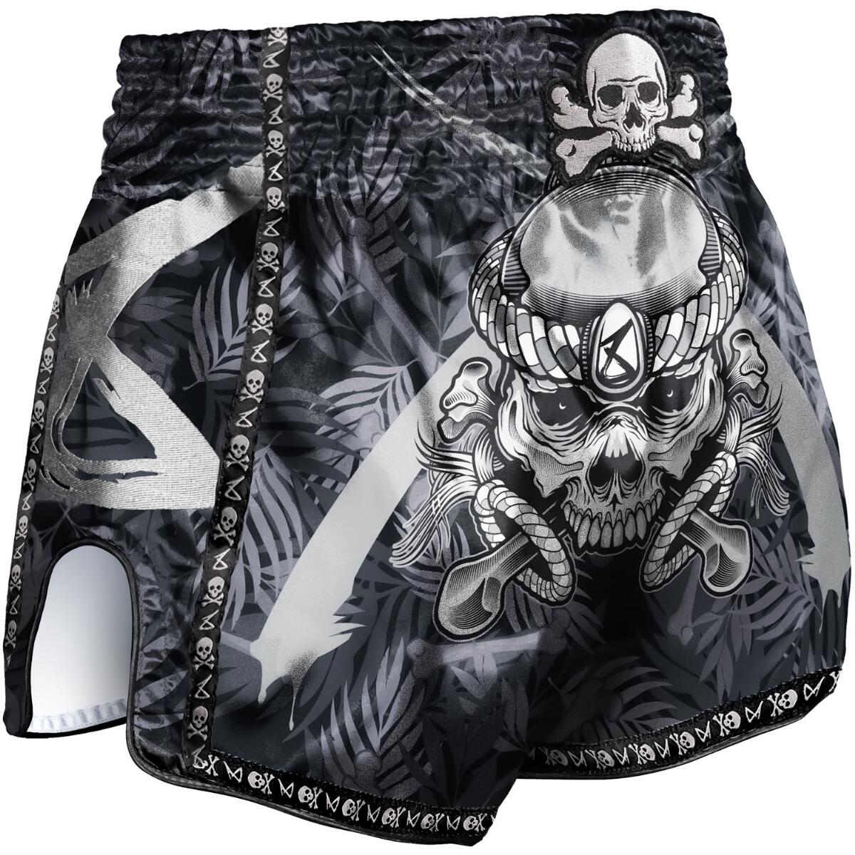 8 WEAPONS Muay Thai Shorts - Bone Island black-black S 2/2