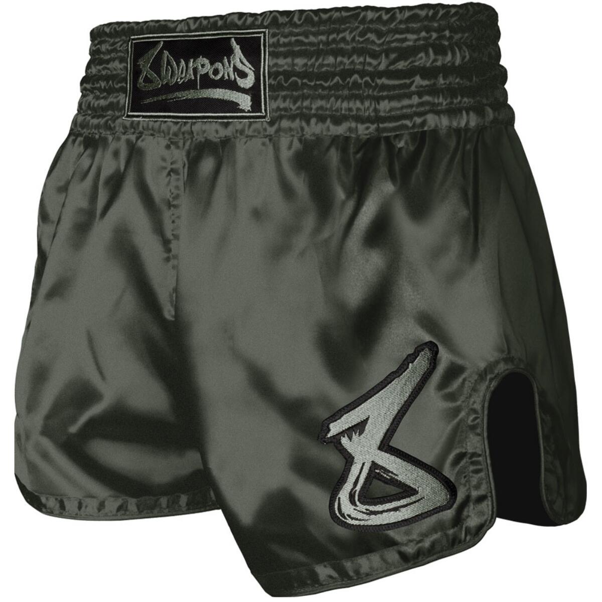 8 Weapons Spodenki Muay Thai Strike Oliwkowe