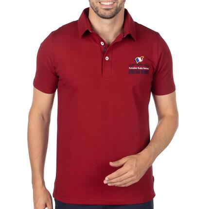 Polo european rugby nations gris sur Shilton