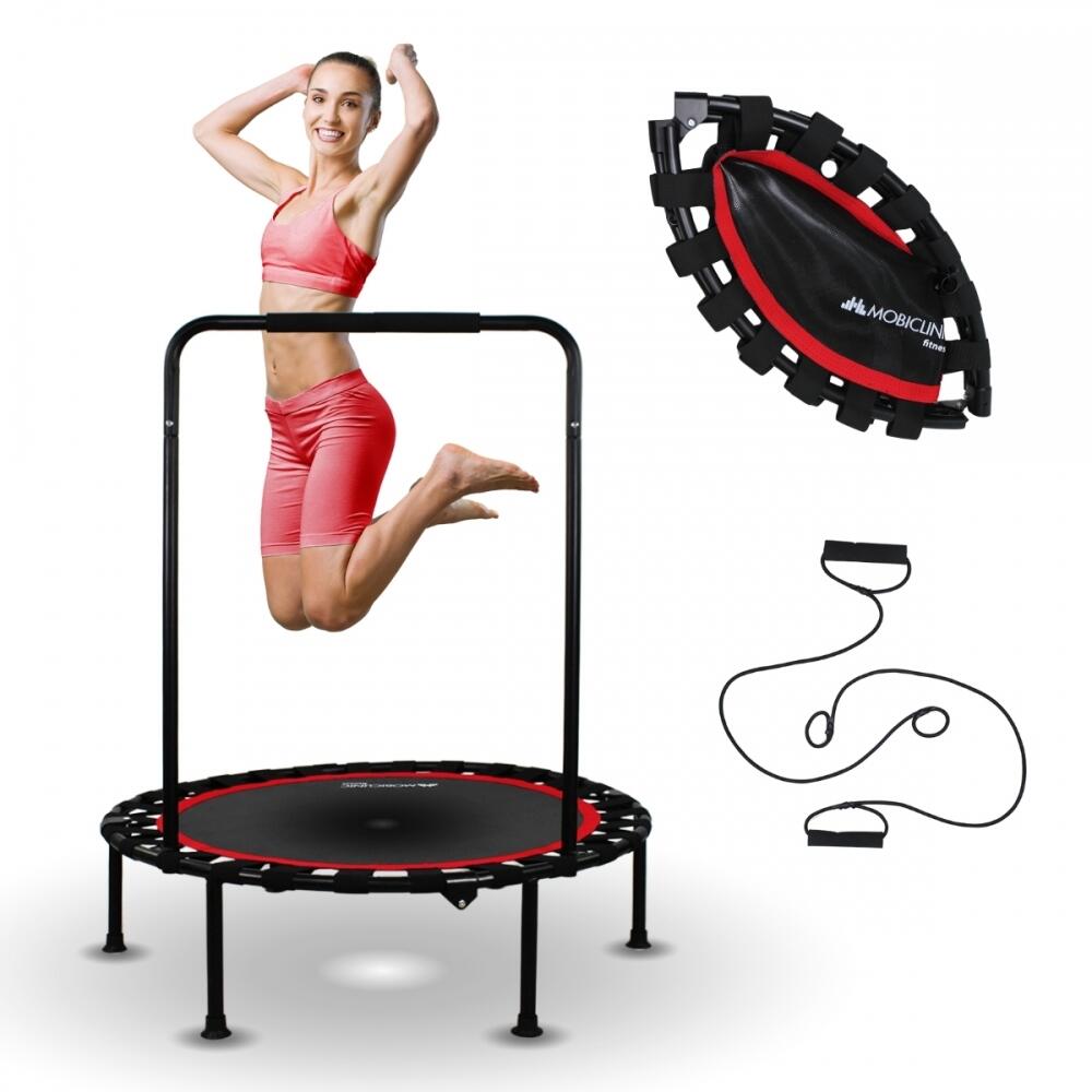 Trampolín Plegable De Interior Sin Instalación – Diámetro 101 Cm, Silencioso Y Estable, Capacidad 150 Kg, Con Asa Ajustable, Fitness Para Adultos