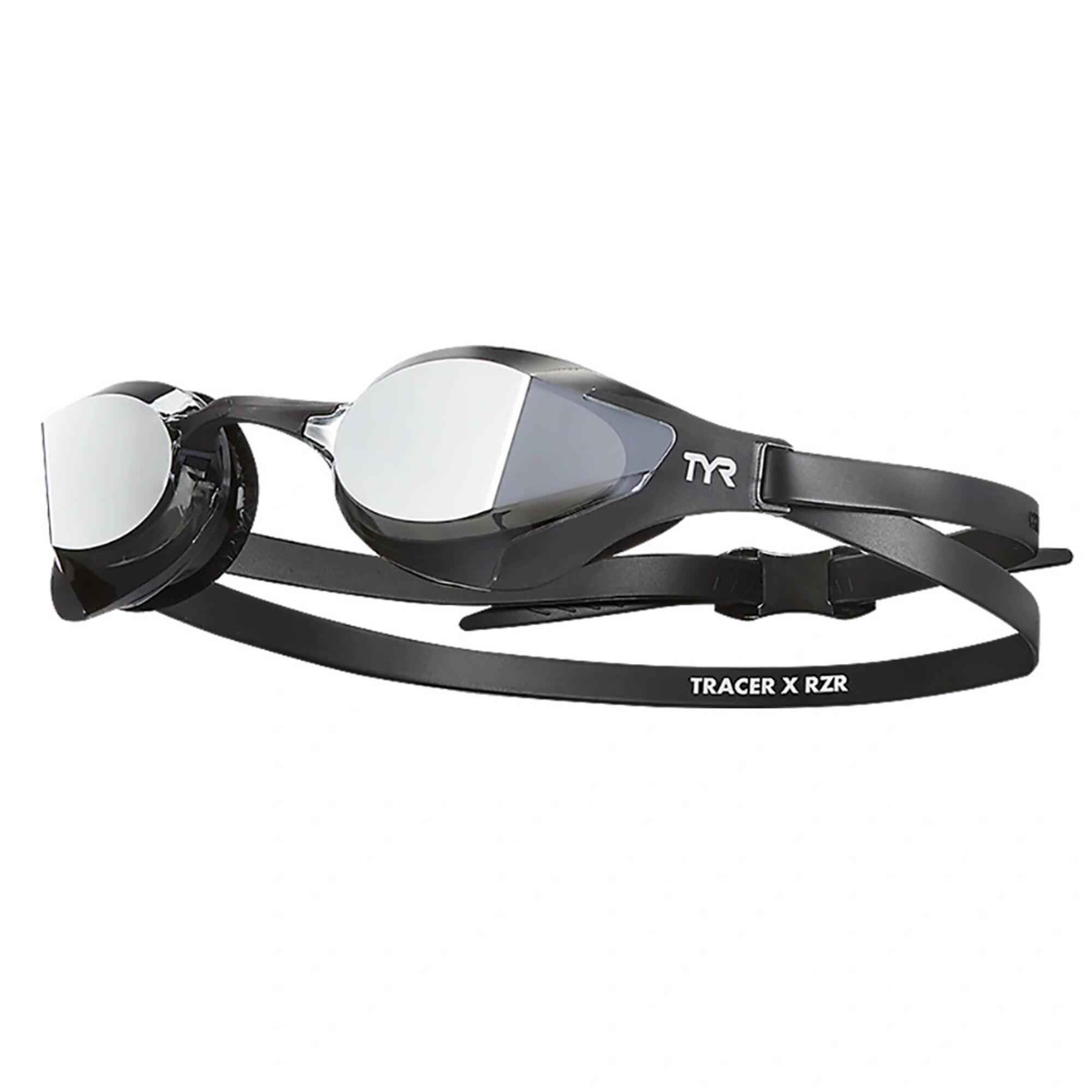 TYR Tracer X RZR Mirrored Goggles - Silver/ Black 2/2