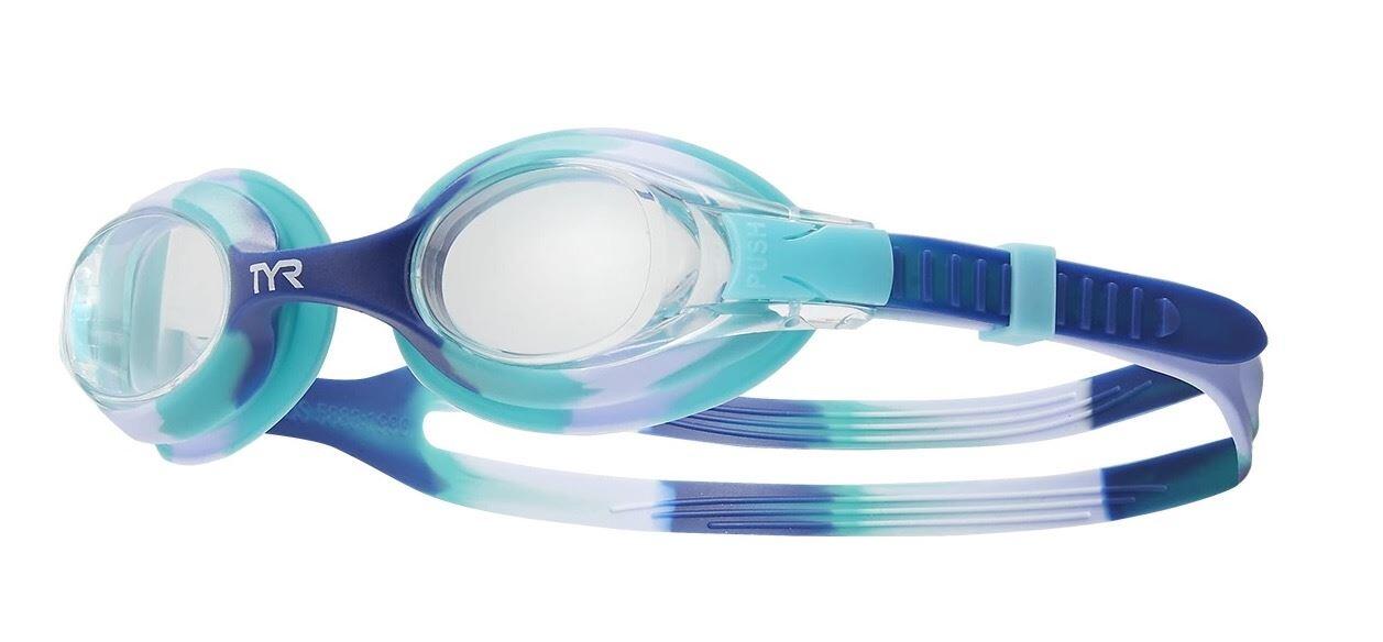 TYR Kids Swimple Goggles - Clear / Purple / Teal 1/2