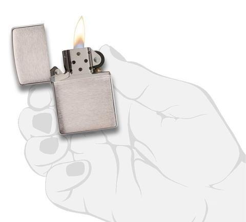 Zippo Briquet - chromé mat 3/4