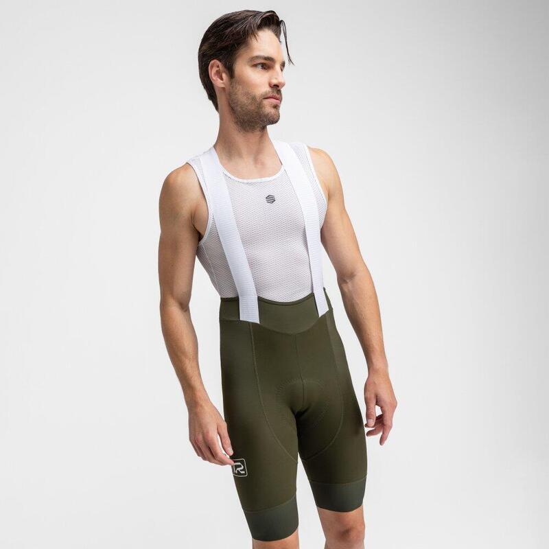 Heren Wielrennen bib shorts van e stoffen Basil SIROKO Groen