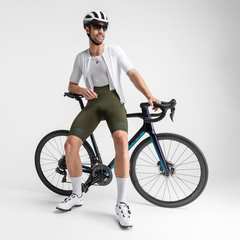 Heren Wielrennen bib shorts van e stoffen Basil SIROKO Groen