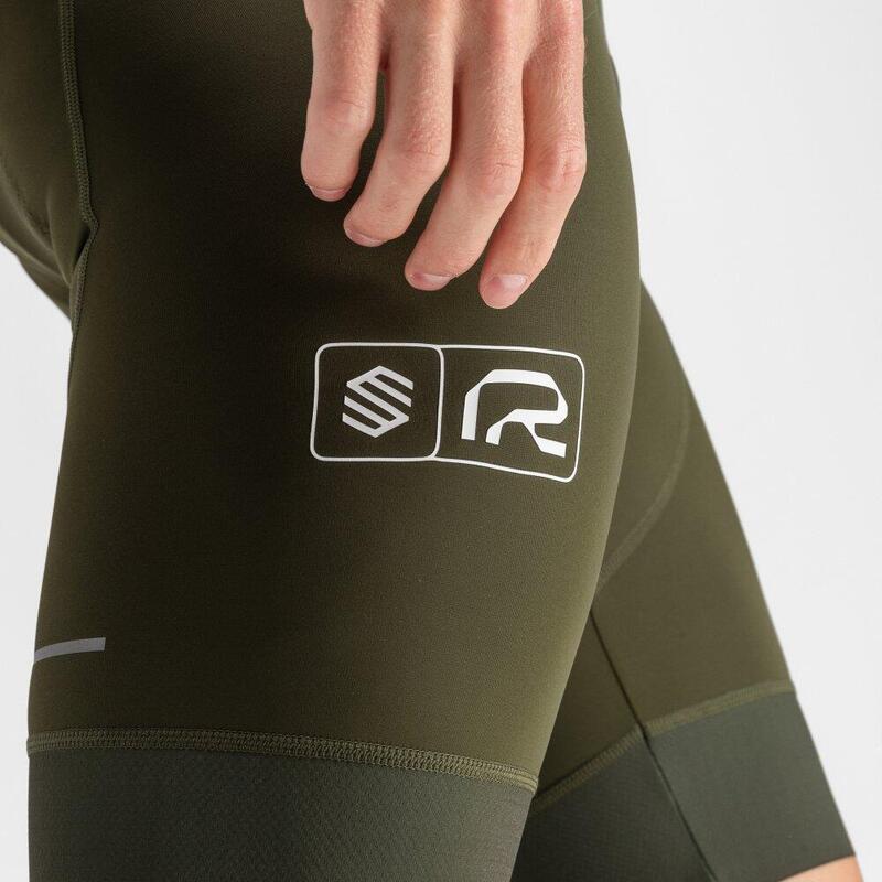 Heren Wielrennen bib shorts van e stoffen Basil SIROKO Groen