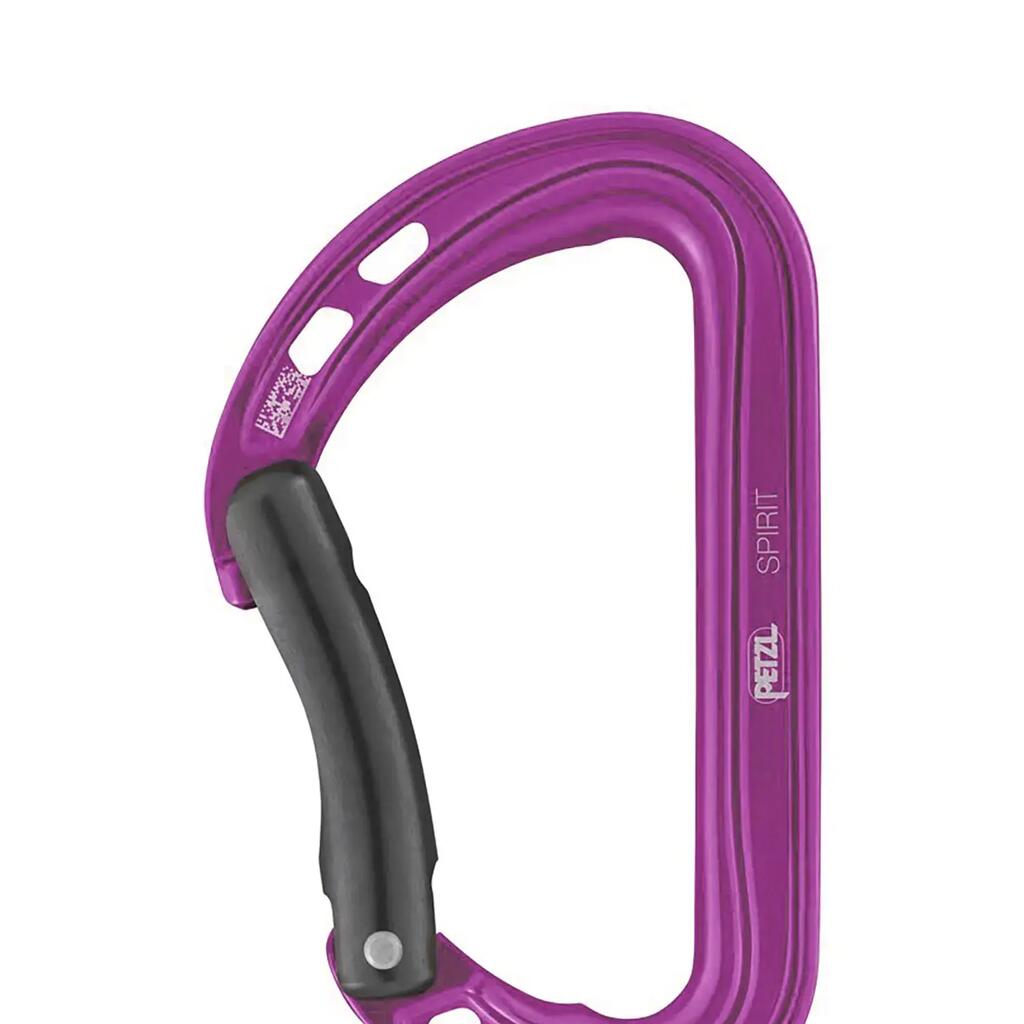 Carabiner Petzl Spirit Violet Bent Gate Lightweight Versatile