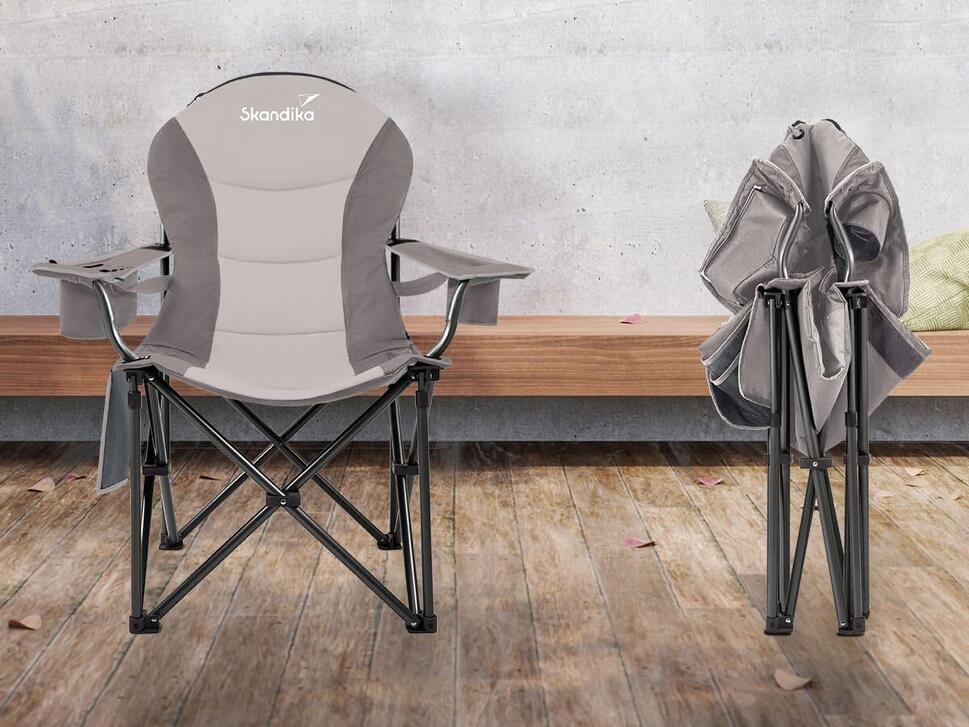 Fotel kempingowy składany Relax Comfort, do 160 kg, ze schowkiem termicznym