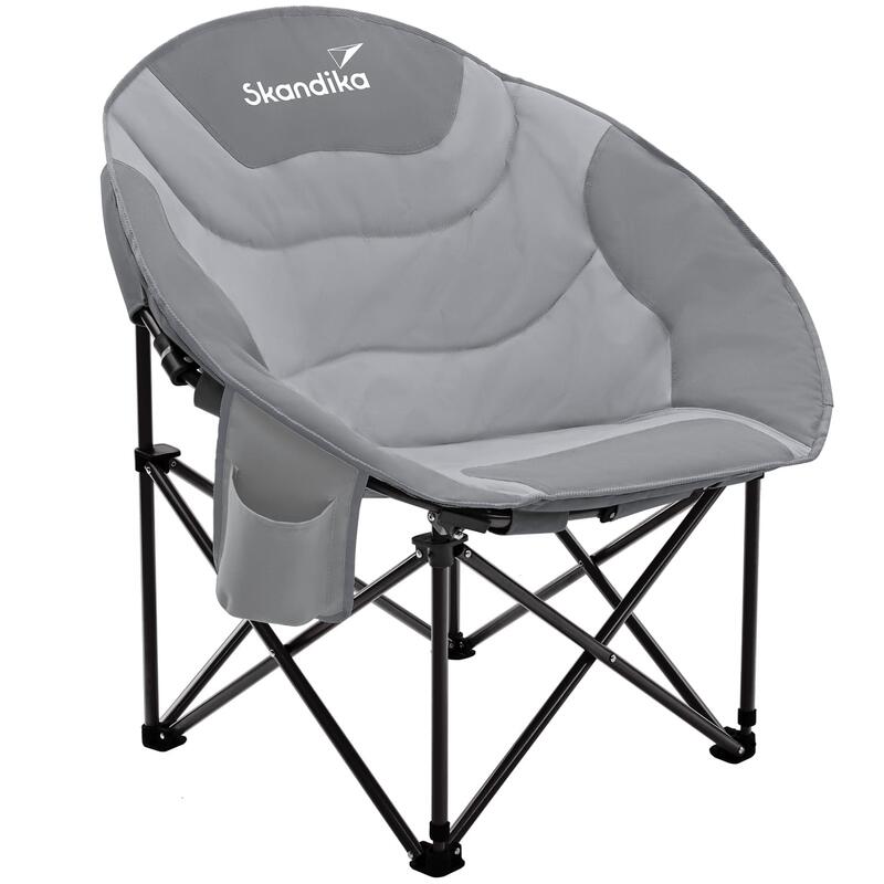 Campingstoel Moonchair Sirkka - Gevoerd - Opvouwbaar - Max. 150 kg - Grijs