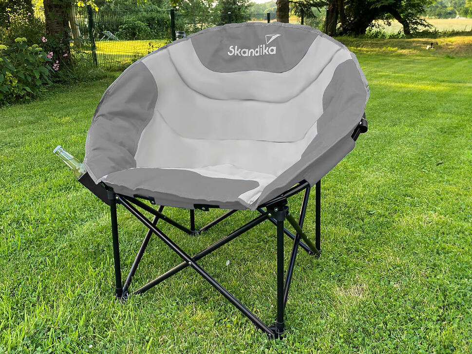Krzesło kempingowe składane Moonchair Sirkka, do 150 kg, ze schowkiem termicznym