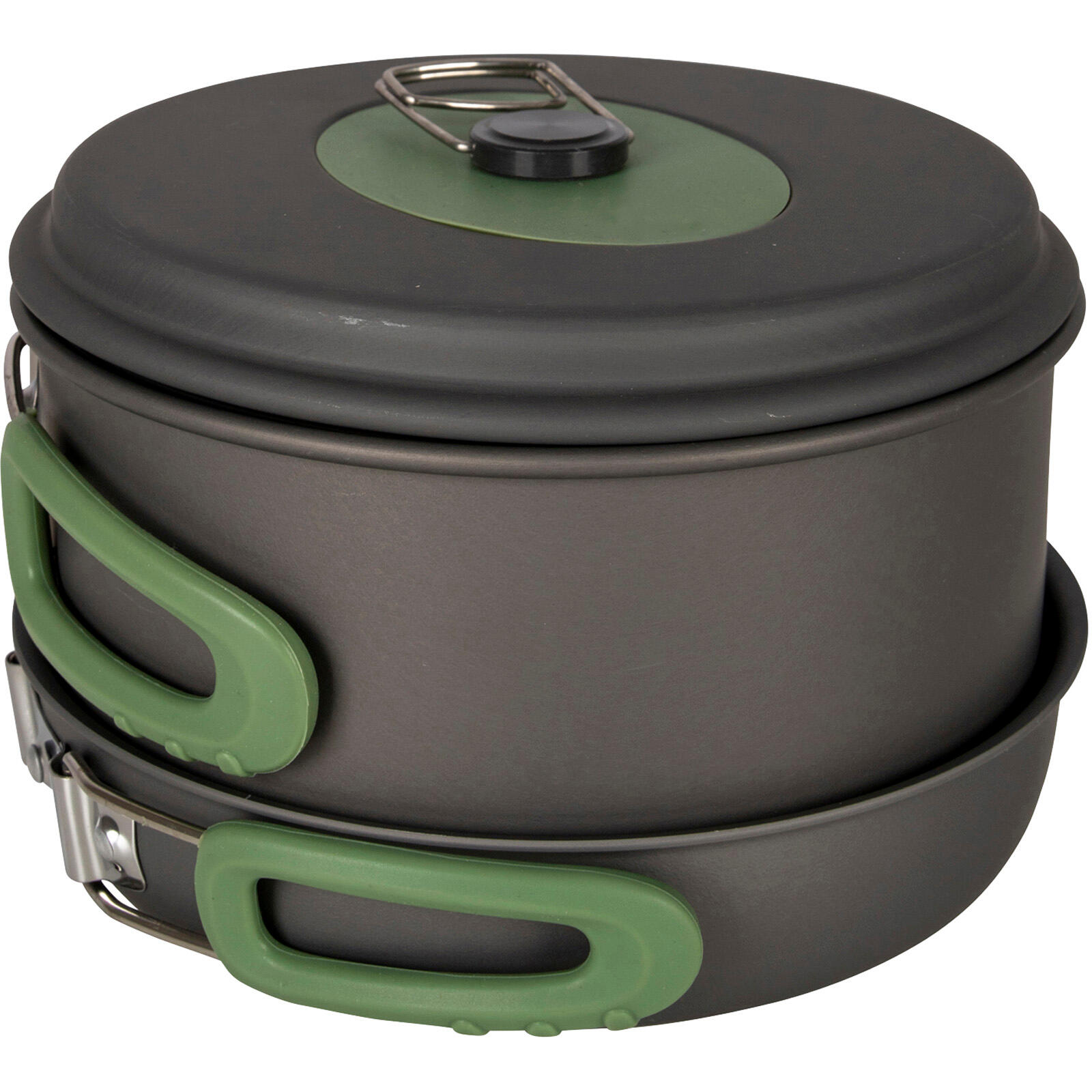 BO-CAMP Camping kookset Explorer 3-delig kookgerei pan stapelbaar aluminium