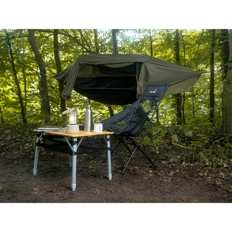Hamak bushcraft turystyczny surivivalowy z moskitierą i tropikiem Rian 270×140cm