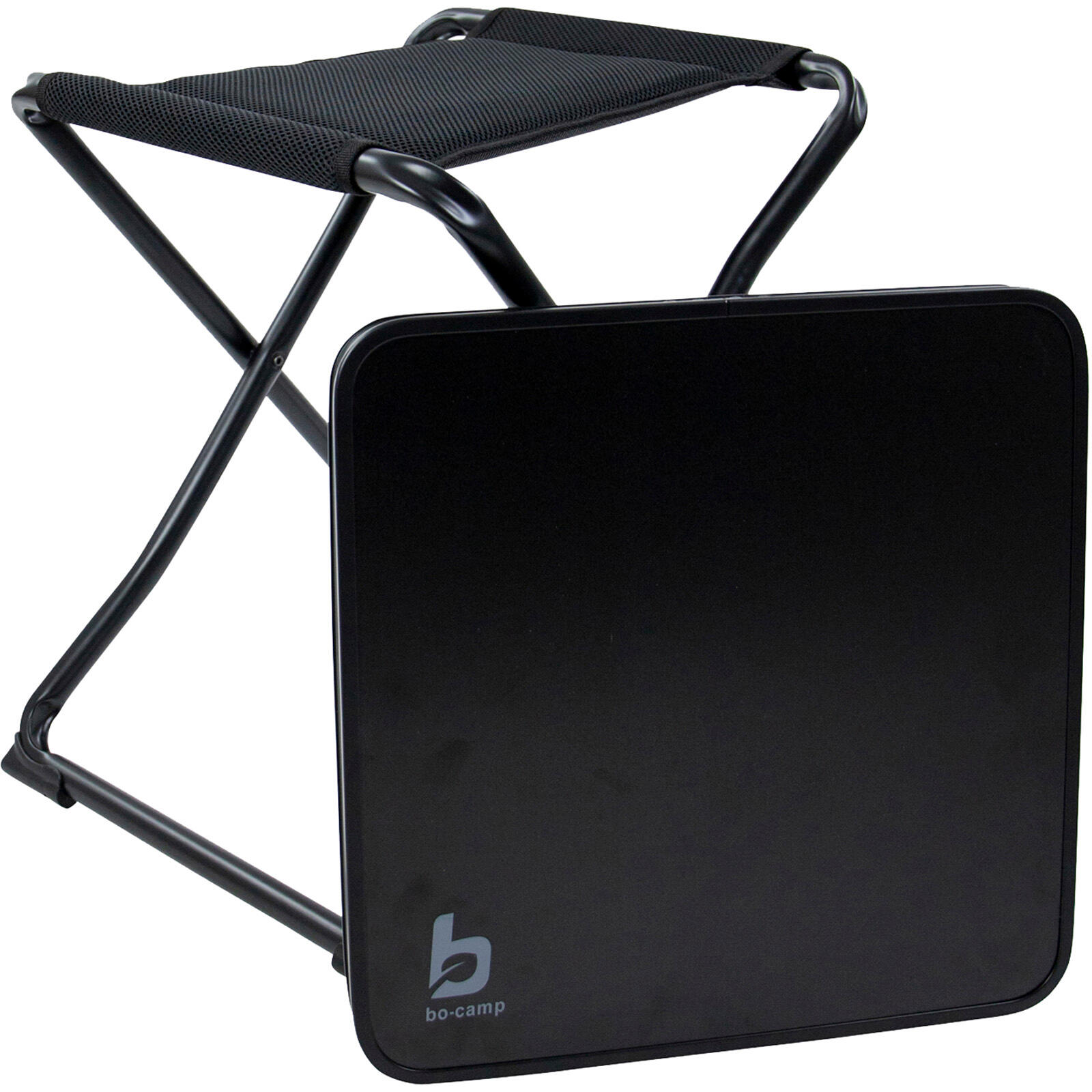 Bo-Camp Hocker + Ablage Klappbar Schwarz 2/7