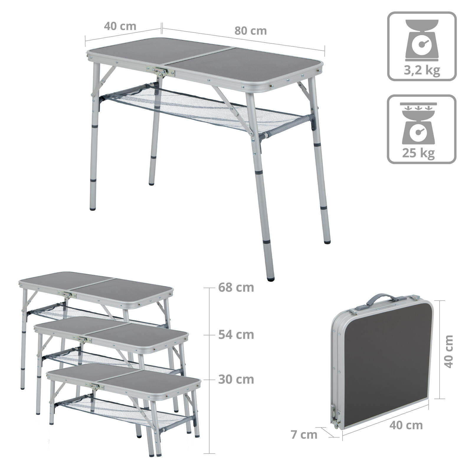 Table d'appoint - Modèle malette - 80x40 cm 2/7