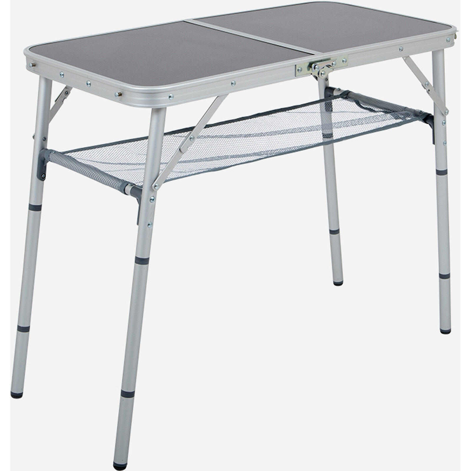 BO-CAMP Campingtafel Inklapbare tafel Koffertafel Serveertafel 4 hoog Aluminium