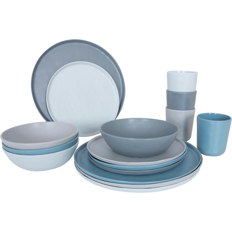 Set de vaisselle en mélamine Molvadite camping Assiettes pique-nique voyage