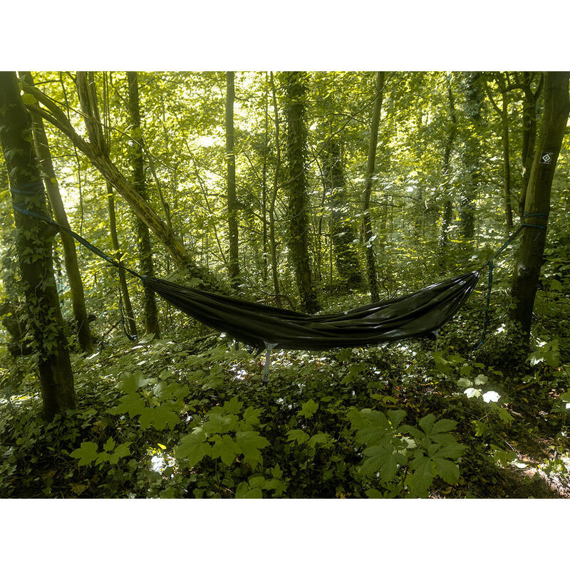 Hamak bushcraft turystyczny surivivalowy z moskitierą i tropikiem Rian 270×140cm