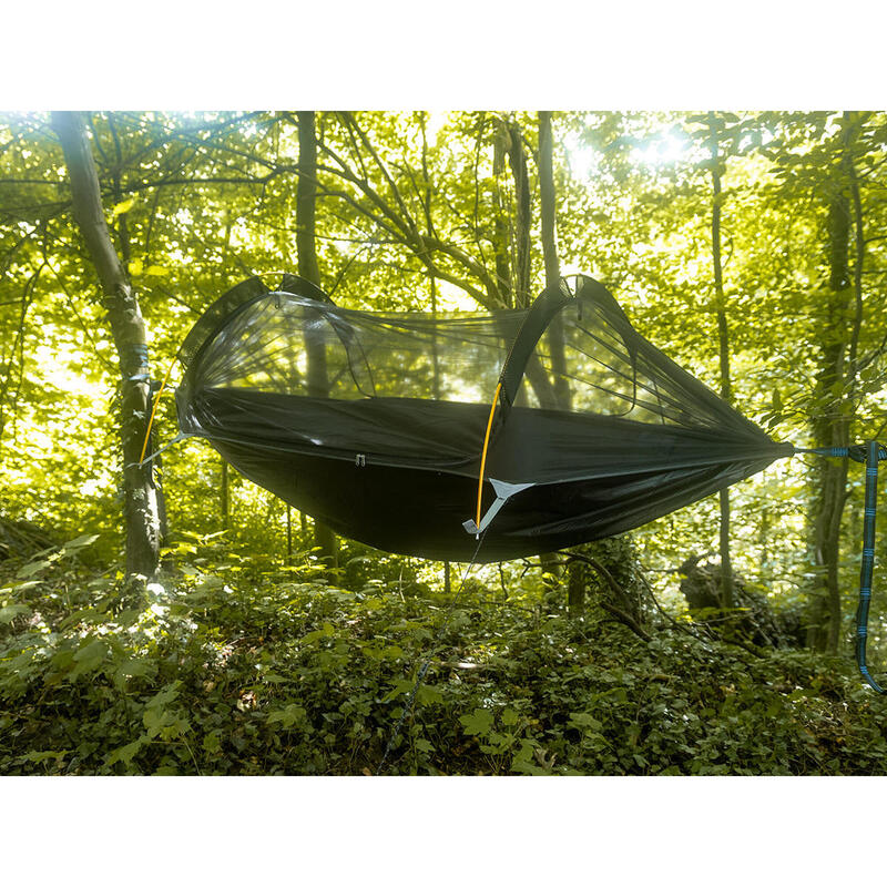 Hamak bushcraft turystyczny surivivalowy z moskitierą i tropikiem Rian 270×140cm