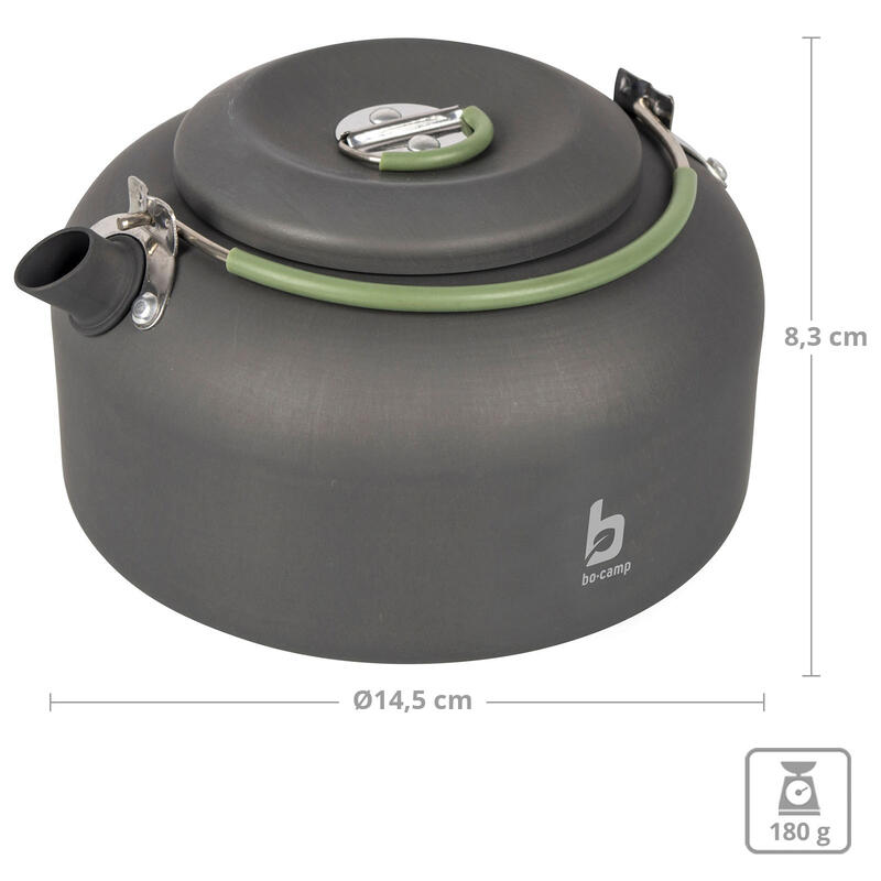 Bouilloire de camping 1,4 L à thé cuisine Alu