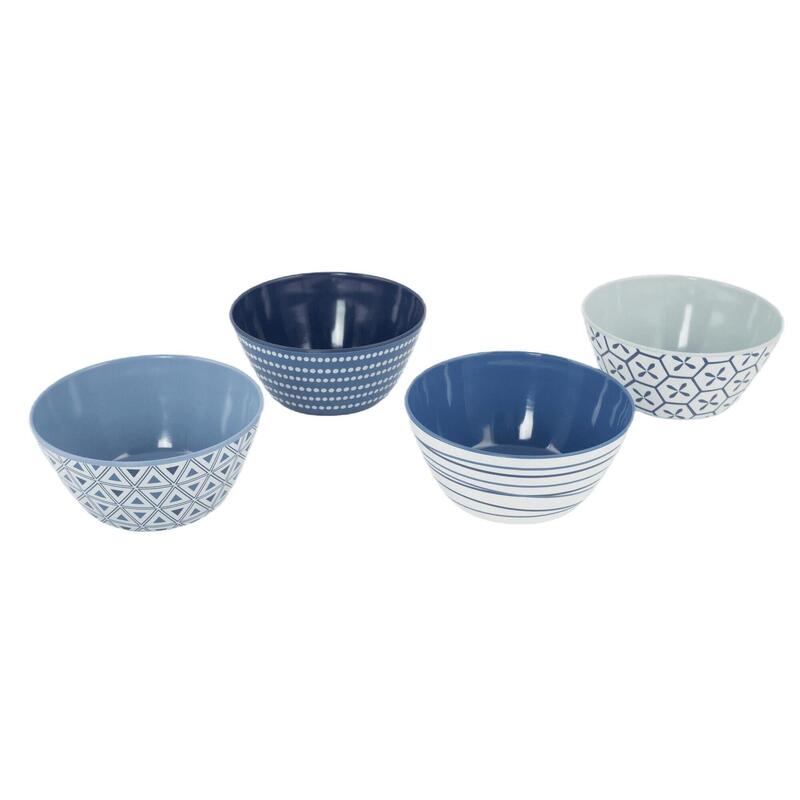 Melamine campingservies Mix&Match borden mokken 16 stuks