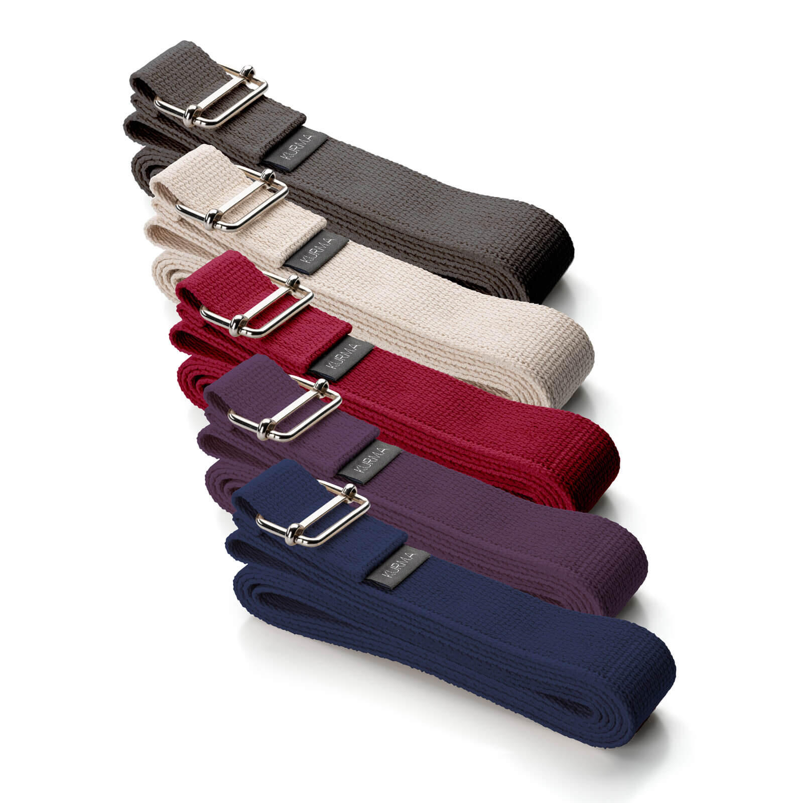 Sangle de yoga Kurma en coton 240 cm - Bordeaux 4/4