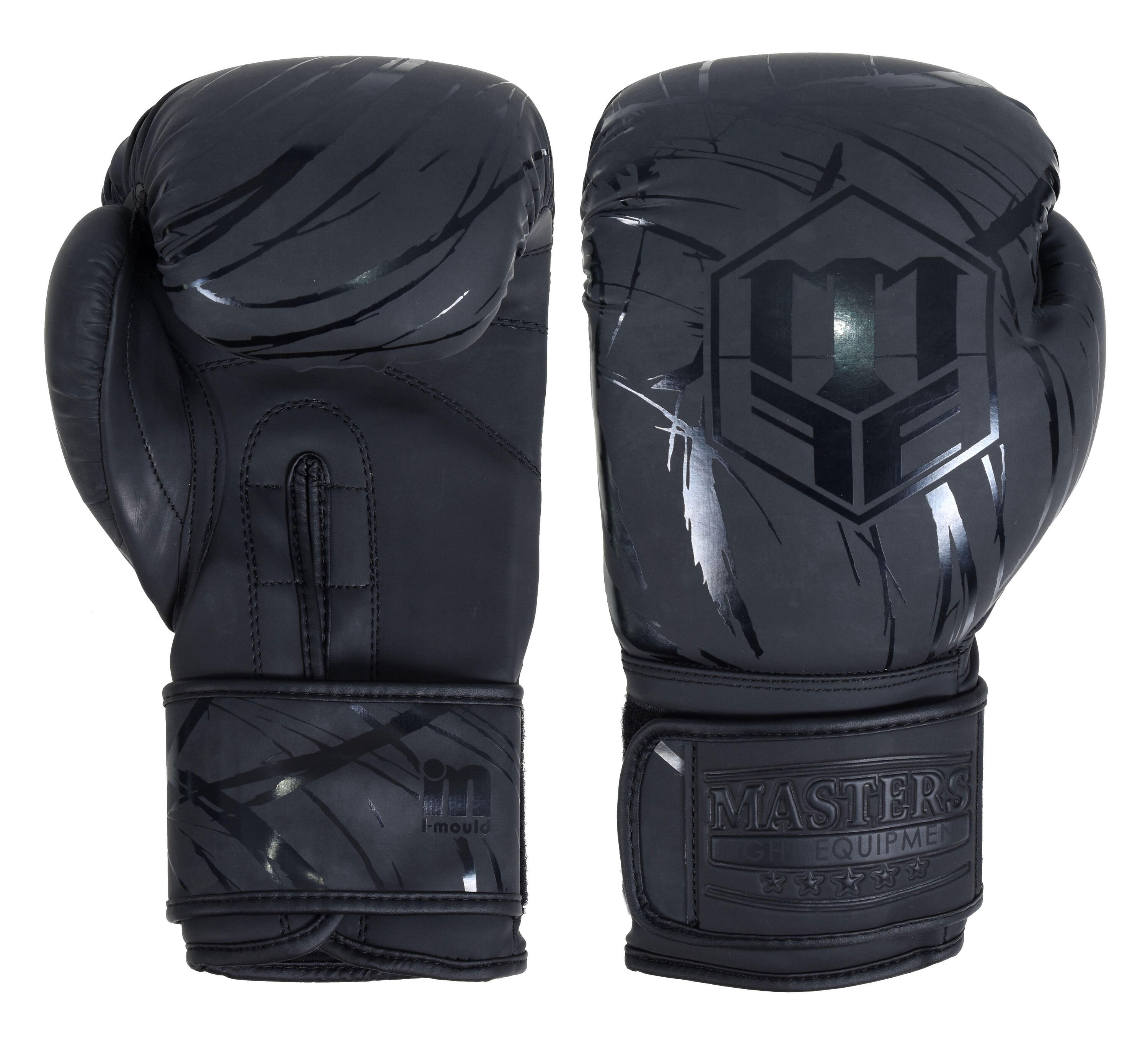 Rękawice bokserskie MASTERS Rpu-Black/Black 1/3