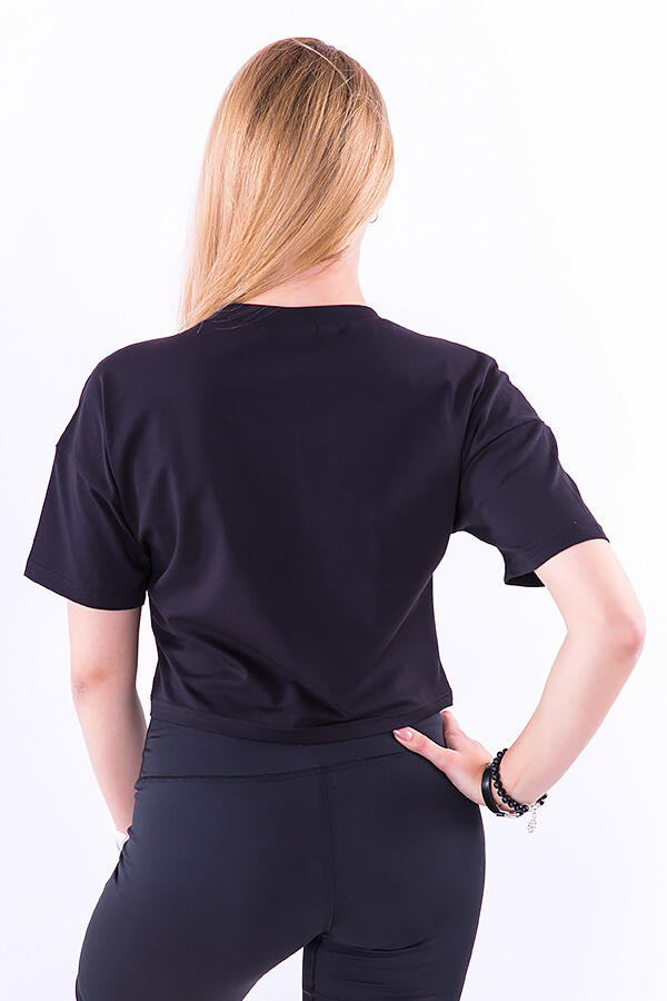 Koszulka treningowa na fitness damska 2skin POWER BLACK 2/5