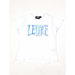 T-shirt manches courtes en coton bleu Leone pour fille